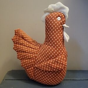 Vintage Chicken Hen Weighted Doorstop Farmhouse Decor 16 X 12
